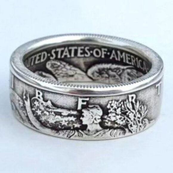 Men's Half Dollar Fashion Nickel Ring - Picture 3 of 3